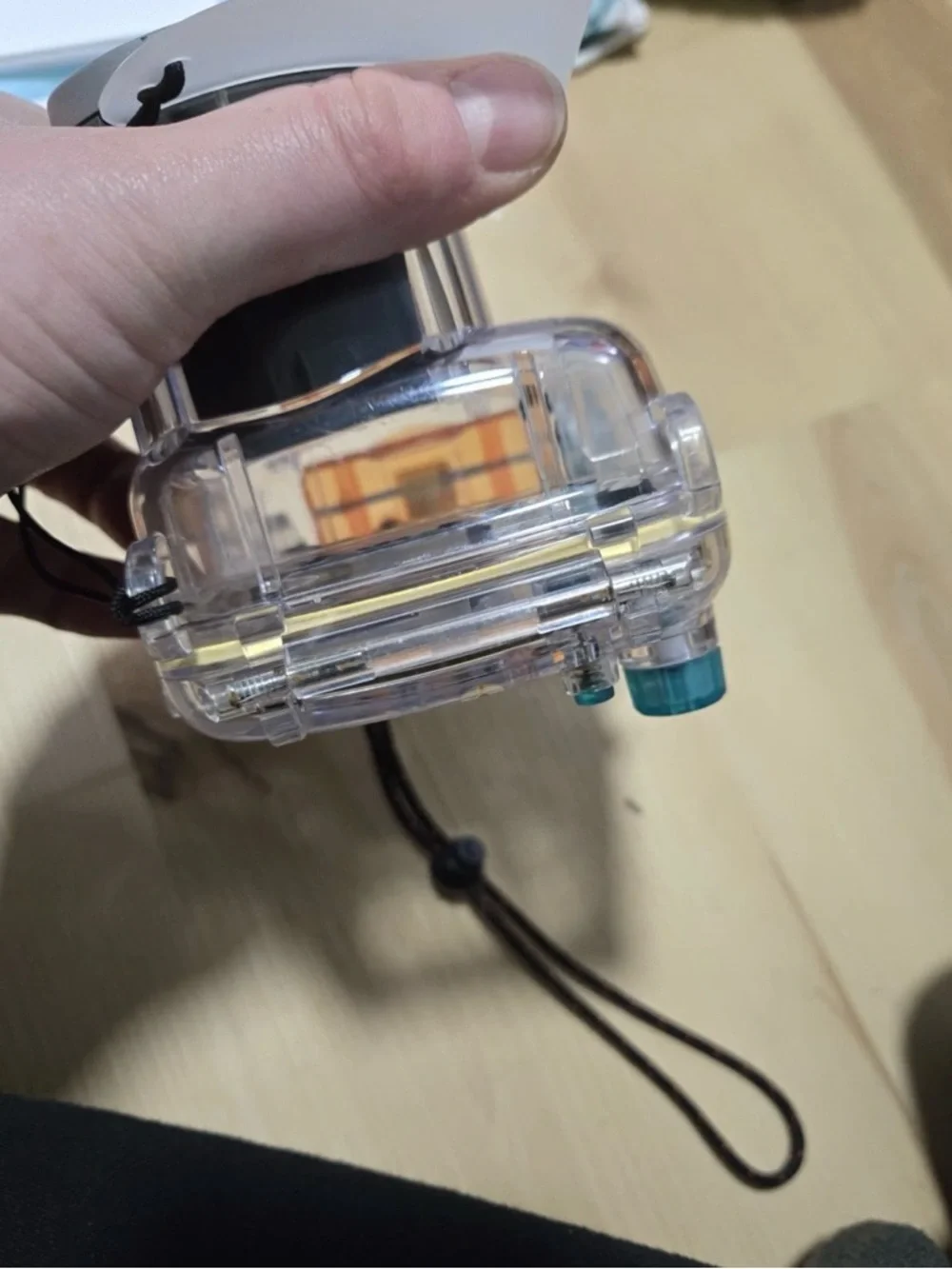 Canon Underwater Camera Housing - Clear with Blue & Orange Accents